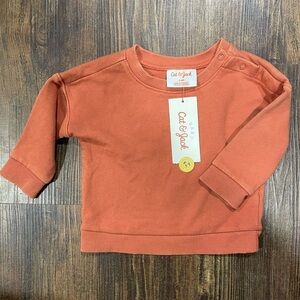 NWT Cat & Jack 3-6m burnt orange crewneck sweatshirt
